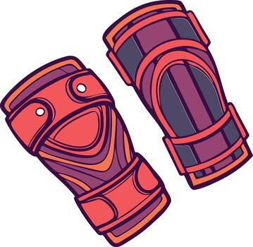 Durable Wrist Guards for Maximum Protection Available on EPS File vector