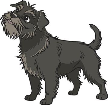Charming Affenpinscher Dog with Distinctive Features Available on EPS File vector