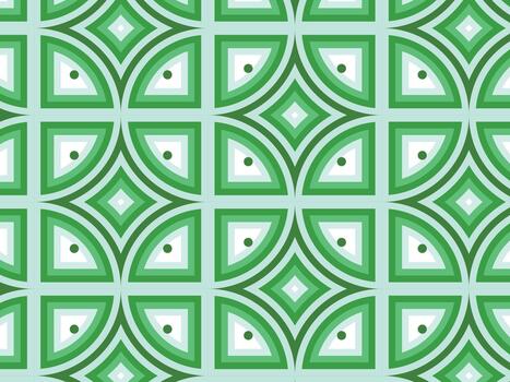 Abstract seamless green color quartered background pattern vector