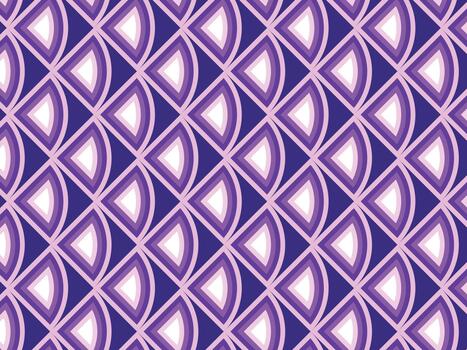 Abstract retro-style purple curve-shaped tile background pattern vector
