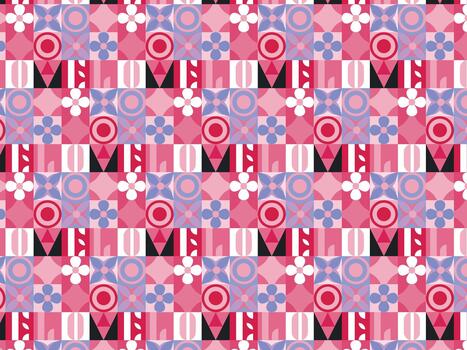 Abstract geometric retro seamless pattern design vector