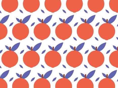 Abstract orange fruit background pattern design vector