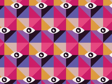 Abstract geometric colorful doodle triangle-shape background Pattern vector