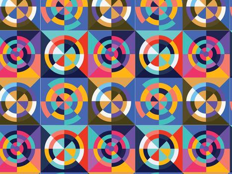 abstract colorful futuristic glitch effect pattern vector