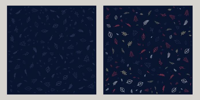 Abstract dark blue background with scattered shimmering particles and subtle red accents creating a cosmic or starry effect vector