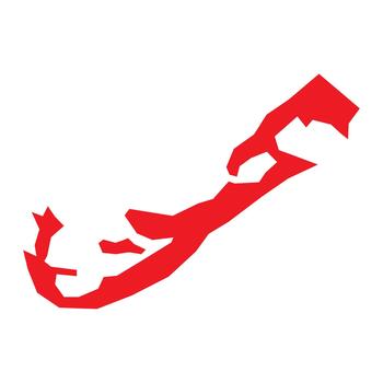 Abstract Red Bermuda Simple Map vector