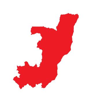 Abstract Red Congo Simple Map vector