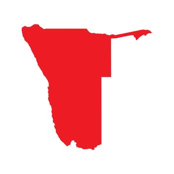 Abstract Red Namibia Simple Map vector