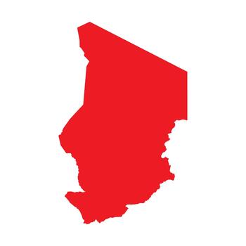 Abstract Red Chad Simple Map vector