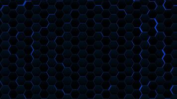 Abstract hexagon tech background with neon gradient video