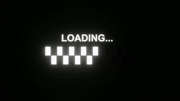 3d lysande läser in bar animering trogen framsteg indikator slinga video