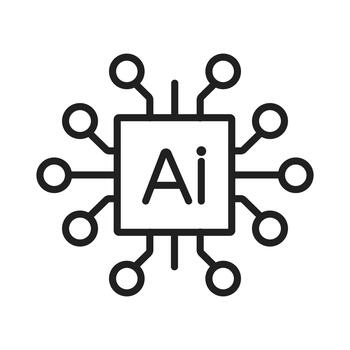 ai processor chip simplified vector
