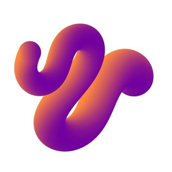 vibrante 3d resumen degradado fluido tubo elemento diseño vector