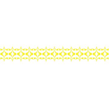 minimalista línea amarillo Starburst modelo repitiendo decorativo frontera ornamento vector