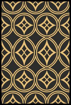 a black and gold pattern with geometric shapes. Modern Abstract Pattern vector