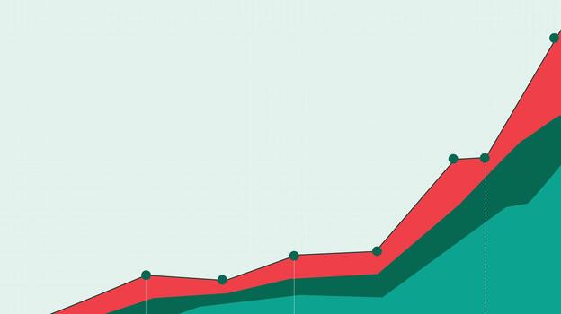 un grafico demostración el crecimiento de un negocio vector