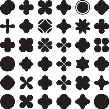 resumen transparente geométrico y orgánico formas cuadrícula modelo en blanco vector