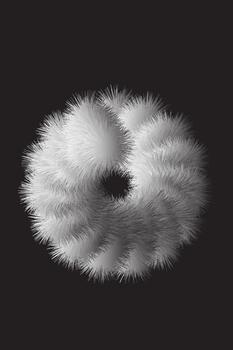 resumen mullido gris textura antecedentes con dinámica blanco Picos formando un suave circular arremolinándose modelo creando un único visual. vector