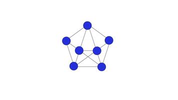 neuralt nätverk nod förbindelse 2d tecknad serie objekt animation. komplex data strukturera. djup inlärning. vetenskap visualisering. femhörning anslutning animerad platt färgrik Artikel 4k isolerat på vit video