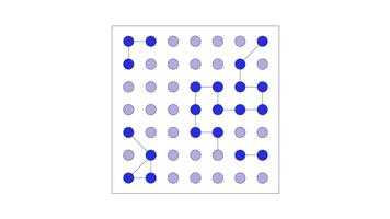 mönster igenkännande 2d tecknad serie objekt animation. punkt rutnät med ansluten stigar. algoritmiska vägar. data vetenskap. punkt förbindelse sökväg animerad platt färgrik Artikel 4k isolerat på vit video