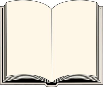 blanco abierto libro con blanco paginas aislado en blanco antecedentes vector