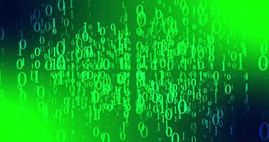 binär tal tvärs över en psychedelic grön skärm. slinga video