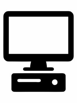 Desktop Computer System Icon vector
