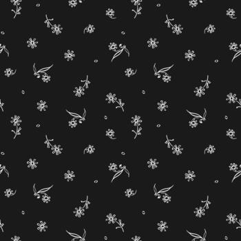 seamless pattern of floral graphic elements and bouquets of flowers, stylized image, handmade botanical pattern for fabric, paper, wallpaper, various daisy vector