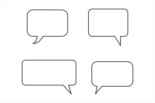 soltero continuo línea Arte dibujo de habla burbuja ilustración. comunicación charla Mensajero lineal línea símbolo. diálogo nube, charla burbuja conjunto concepto vector