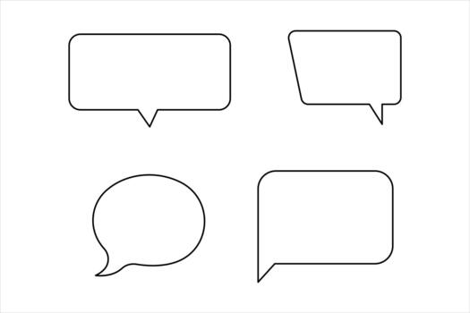 uno continuo línea Arte dibujo de habla burbuja ilustración. comunicación charla Mensajero lineal línea símbolo. diálogo nube, charla burbuja conjunto concepto contorno línea diseño vector