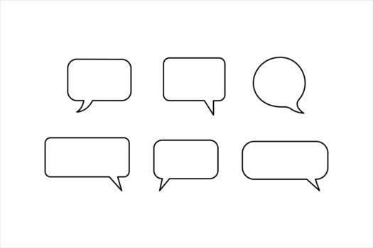 soltero continuo línea Arte dibujo de habla burbuja ilustración. comunicación charla Mensajero lineal línea símbolo. diálogo nube, charla burbuja conjunto concepto contorno línea vector