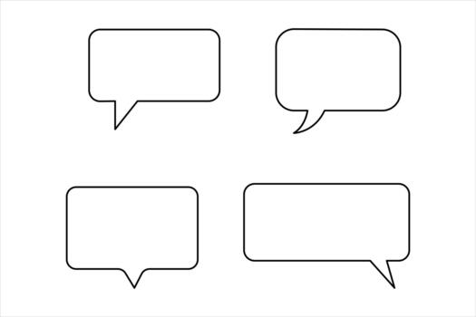 uno continuo línea Arte dibujo de habla burbuja ilustración. comunicación charla Mensajero lineal línea símbolo. diálogo nube, charla burbuja conjunto concepto contorno vector