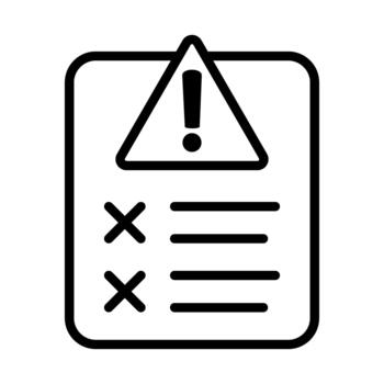 error reporte icono para problema notificaciones vector