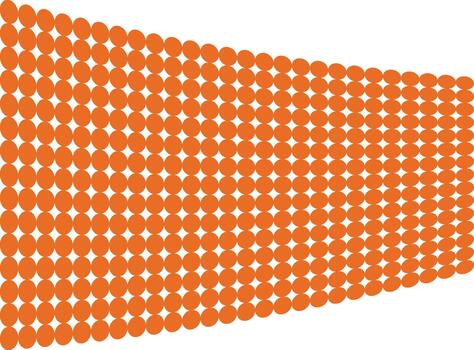 resumen naranja círculos formando un ola modelo en blanco antecedentes vector