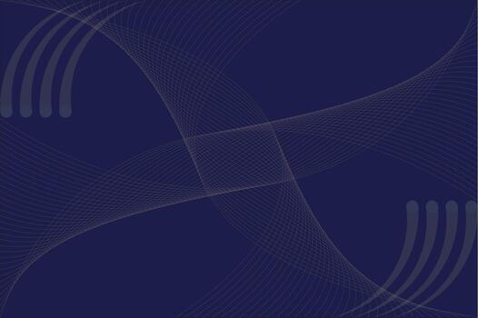 Abstract blue background with flowing wave lines, futuristic illustration and digital technology pattern design concept vector