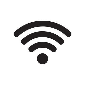 Wifi señal silueta icono para inalámbrico Internet, red conectividad, tecnología, comunicación, y en línea acceso temas vector