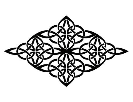 Celtic knots frame. Celtic or scandinavian ornament. Traditional medieval circular frame pattern illustration. Scandinavian Design, celtic pattern, isolated vector