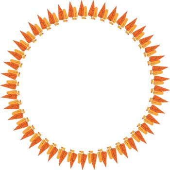 Autumn colorful trees, falling autumn frame. Thanksgiving round template with empty space vector