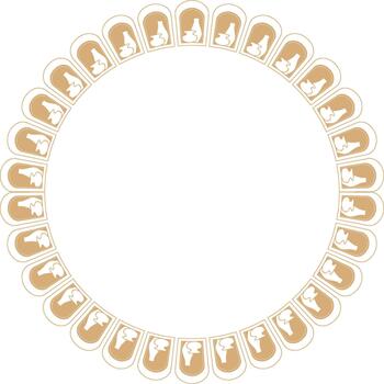 Porcelain empty frame. frame for text. Modern Art clay graphic element for design vector