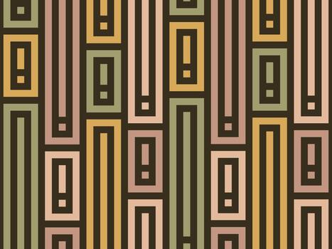 BROWN SEAMLESS ABSTRACT BACKGROUND WITH COLORFUL PASTEL VERTICAL RECTANGLES vector