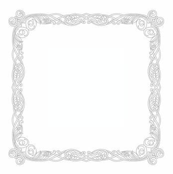 un cuadrado marco con un decorativo modelo vector