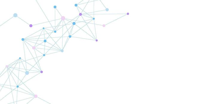 Structure molecule and digital network connection. Big data visualization. DNA, atom, neurons. Suitable for medical, chemistry, science and technology background vector