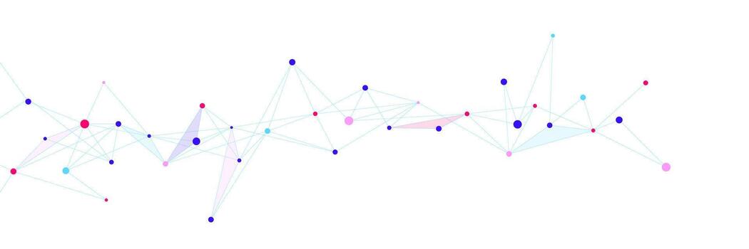 Abstract molecule structure with connecting dots and lines. Big data visualization. Plexus design for medical, science and technology background vector