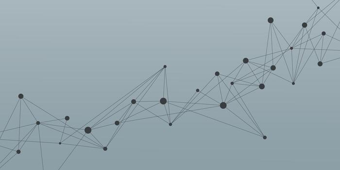 Abstract connecting dots and lines for technology, science and molecular structure background vector