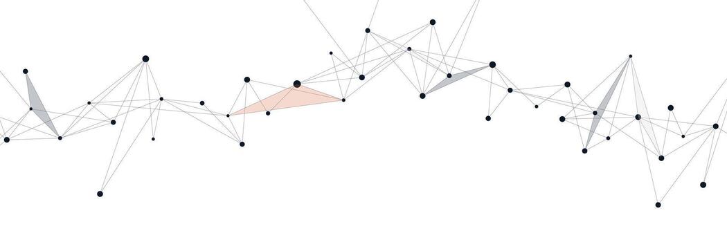 Abstract science research and global connectivity with plexus design. Connecting dots lines for big data visualization and digital technology concept vector