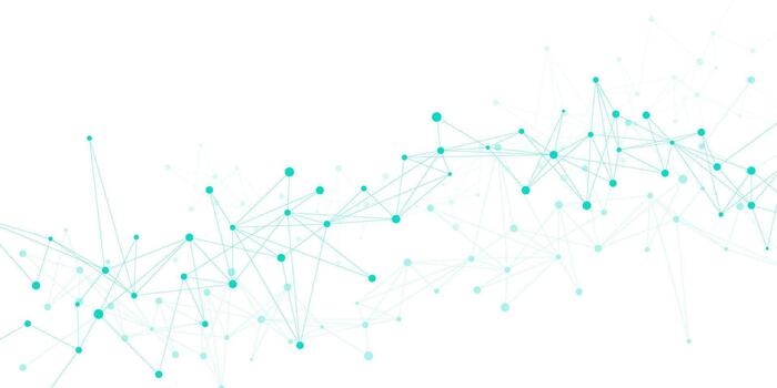 Abstract geometric with connecting dots and lines design background. Digital technology and big data visualization. Suitable for medical science and chemistry vector