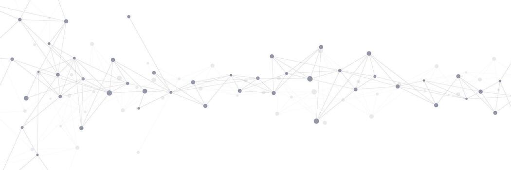 Abstract geometric background with connecting dots and lines or plexus. Digital network connection and big data visualization. Design for medical, research, science and technology vector