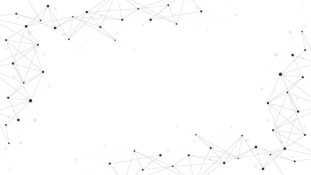Minimalist science design with connecting dots lines or plexus background. Network connection structure and big data visualization vector