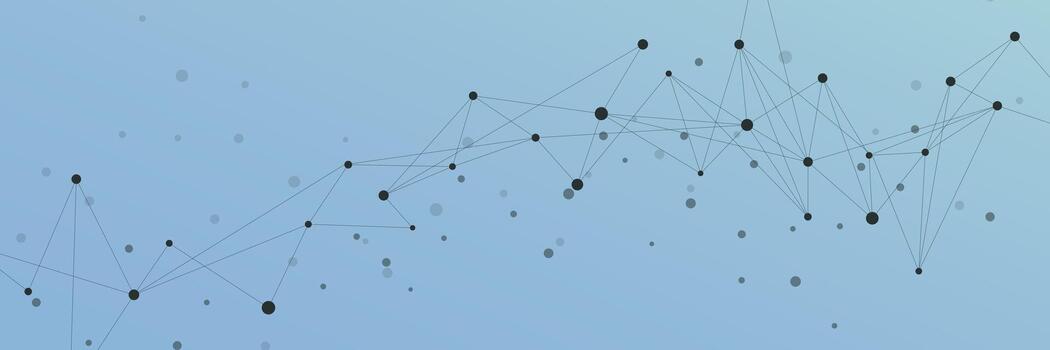 Abstract atom design with connecting dots and lines. Digital network connection and big data visualization. Suitable for medical, science and technology background vector