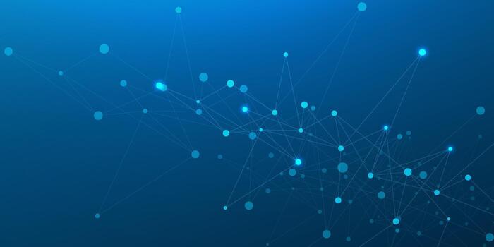 Futuristic internet connection with plexus design. Global communication and big data visualization. Suitable for digital technology and science background vector